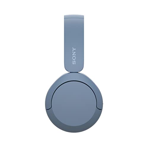 Sony WH-CH520 Wireless Bluetooth Headphones On Ear with Mic, Up to 50Hrs Battery, Quick Charge, DSEE Upscale, Multipoint Connectivity, Voice Assistant, Customized EQ-Blue