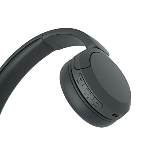 Sony WH-CH520 Wireless Bluetooth Headphones On Ear with Mic, Up to 50Hrs Battery, Quick Charge, DSEE Upscale, Multipoint Connectivity, Voice Assistant, Customized EQ-Blue