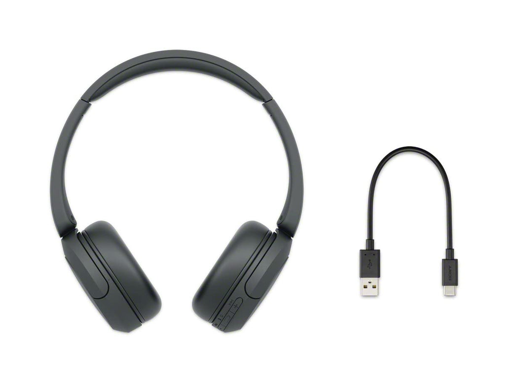 Sony WH-CH520 Wireless Bluetooth Headphones On Ear with Mic, Up to 50Hrs Battery, Quick Charge, DSEE Upscale, Multipoint Connectivity, Voice Assistant, Customized EQ-Blue