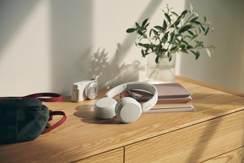 Sony WH-CH520 Wireless Bluetooth Headphones On Ear with Mic, Up to 50Hrs Battery, Quick Charge, DSEE Upscale, Multipoint Connectivity, Voice Assistant, Customized EQ-Blue