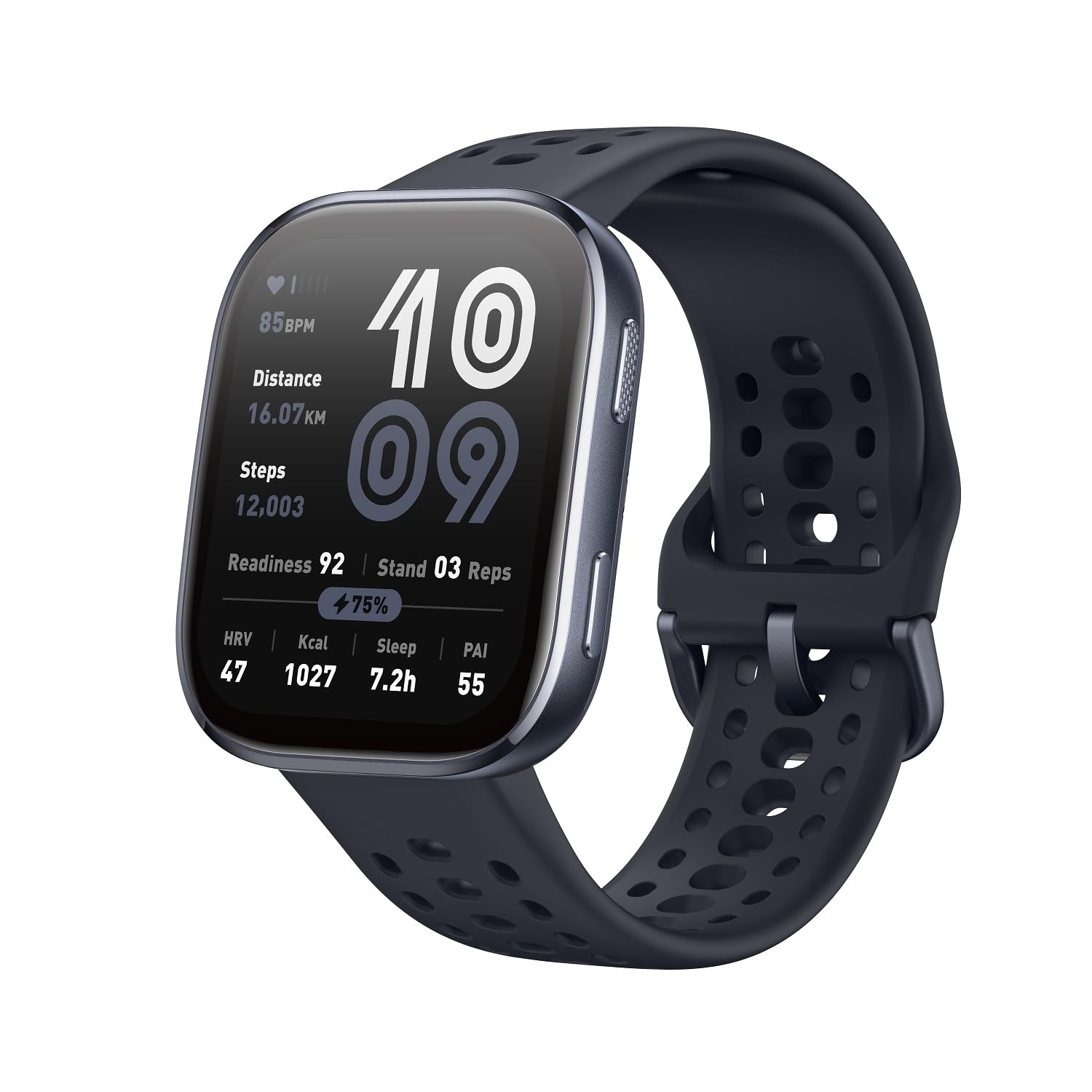 Amazfit Bip 6 Smart Watch 46mm, 14 Day Battery, 1.97" AMOLED Display, GPS & Free Maps, AI, Bluetooth Call & Text, Health, Fitness & Sleep Tracker, 140+ Workout Modes, 5 ATM Water-Resistance, Charcoal
