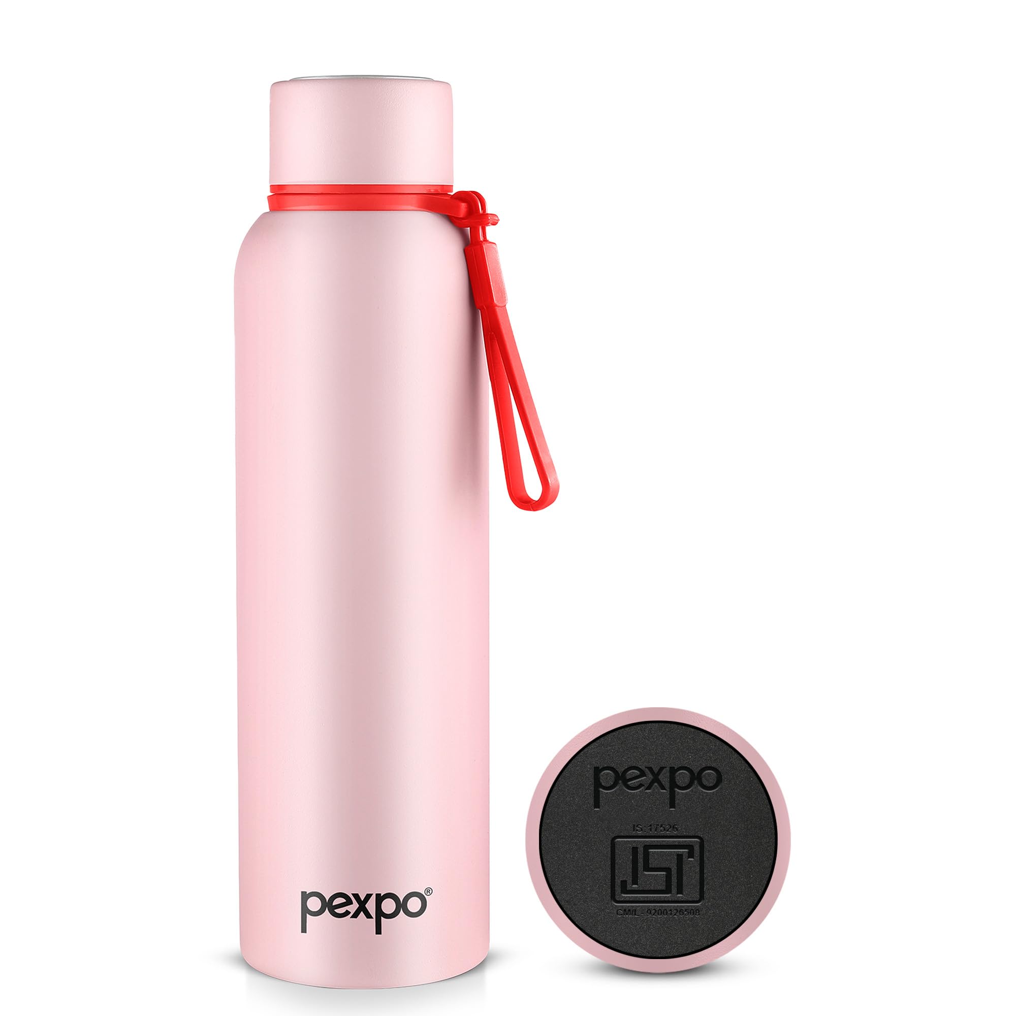 Pexpo Bravo 1000 ISI Certified Stainless Steel Water Bottle - 980ml | Double Wall Vacuum Insulated Flask | Hot & Cold Thermos | Leakproof | Ideal for Home, Office, Gym, Outings - Military Green