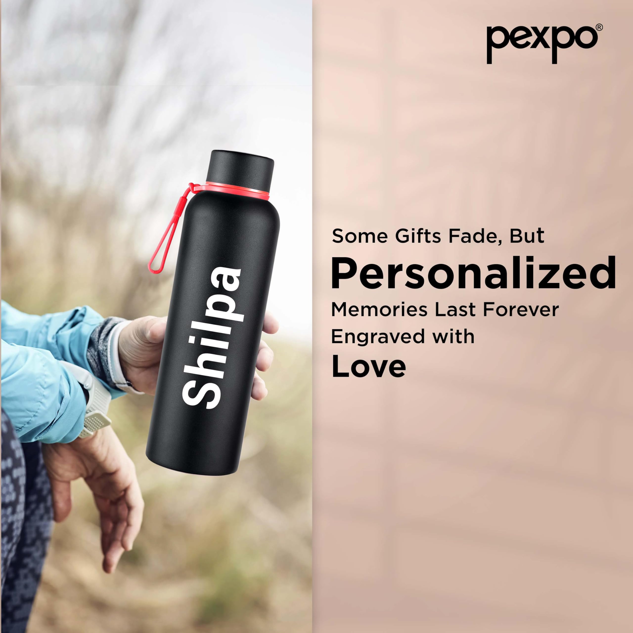 Pexpo Bravo 1000 ISI Certified Stainless Steel Water Bottle - 980ml | Double Wall Vacuum Insulated Flask | Hot & Cold Thermos | Leakproof | Ideal for Home, Office, Gym, Outings - Military Green