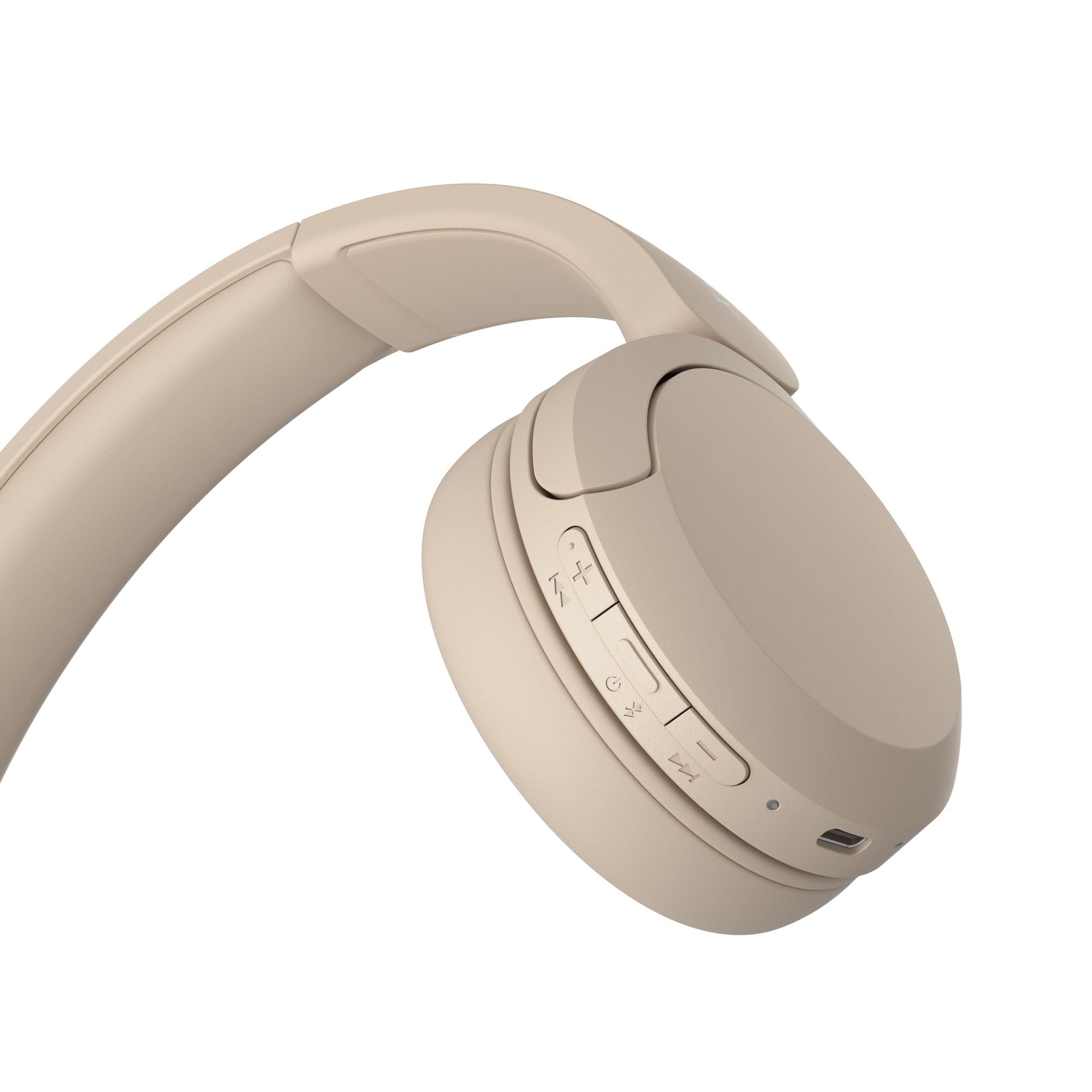 Sony WH-CH520 Wireless Bluetooth Headphones On Ear with Mic, Up to 50Hrs Battery, Quick Charge, DSEE Upscale, Multipoint Connectivity, Voice Assistant, Customized EQ-Blue