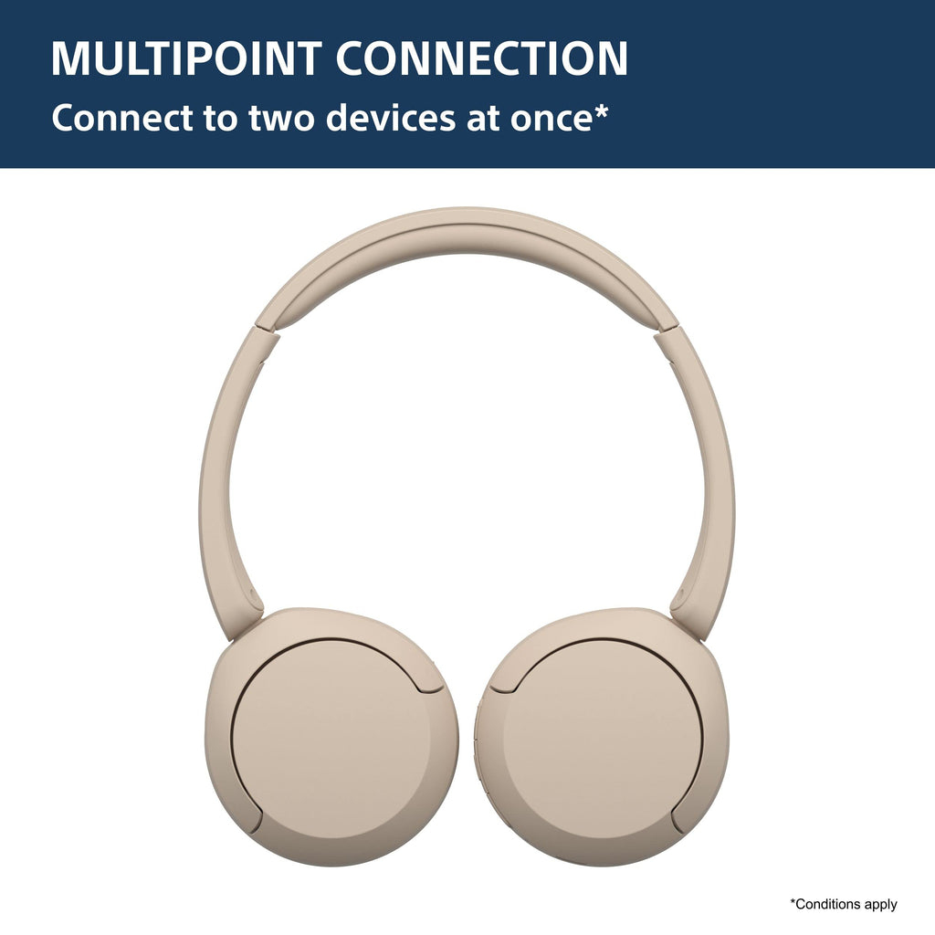 Sony WH-CH520 Wireless Bluetooth Headphones On Ear with Mic, Up to 50Hrs Battery, Quick Charge, DSEE Upscale, Multipoint Connectivity, Voice Assistant, Customized EQ-Blue
