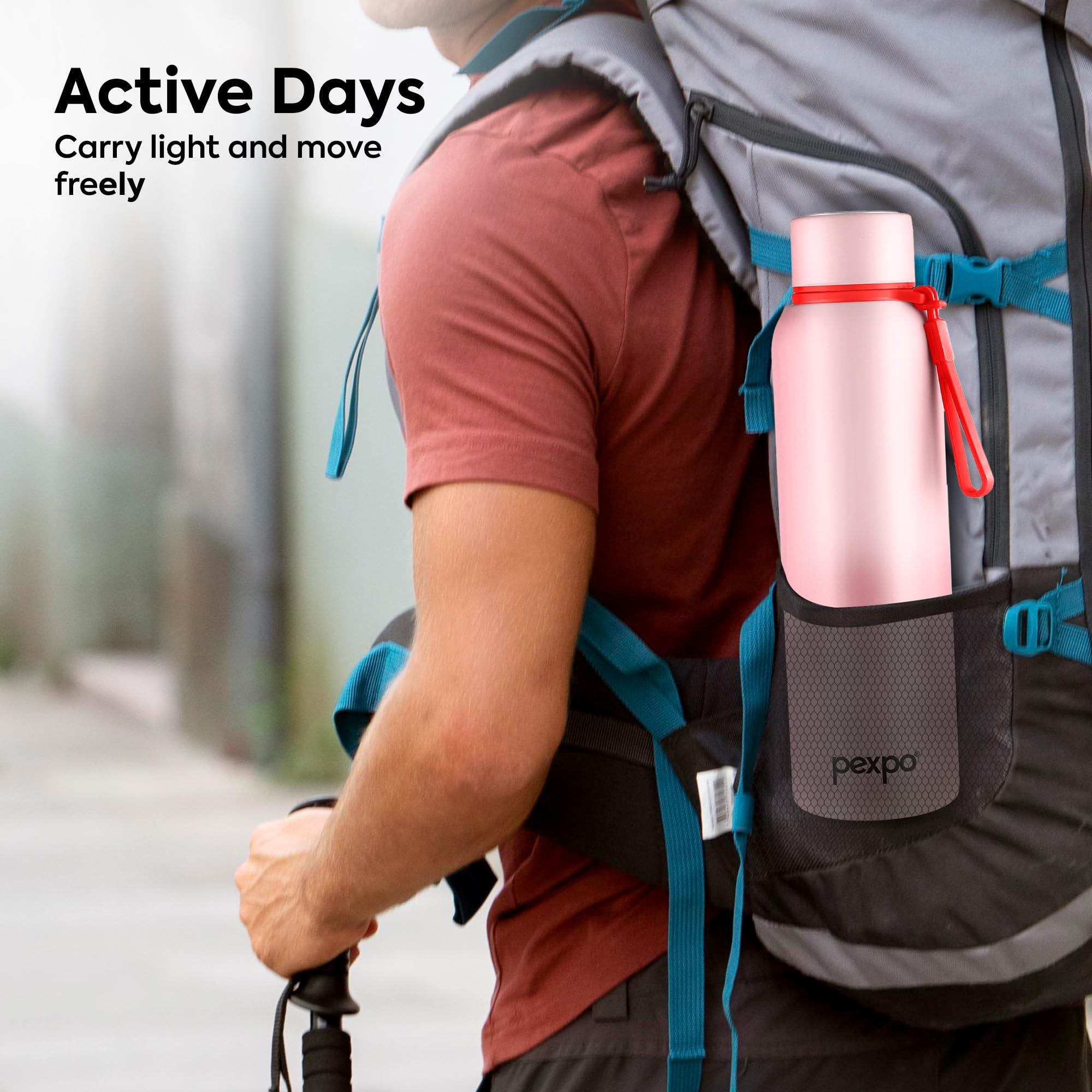 Pexpo Bravo 1000 ISI Certified Stainless Steel Water Bottle - 980ml | Double Wall Vacuum Insulated Flask | Hot & Cold Thermos | Leakproof | Ideal for Home, Office, Gym, Outings - Military Green