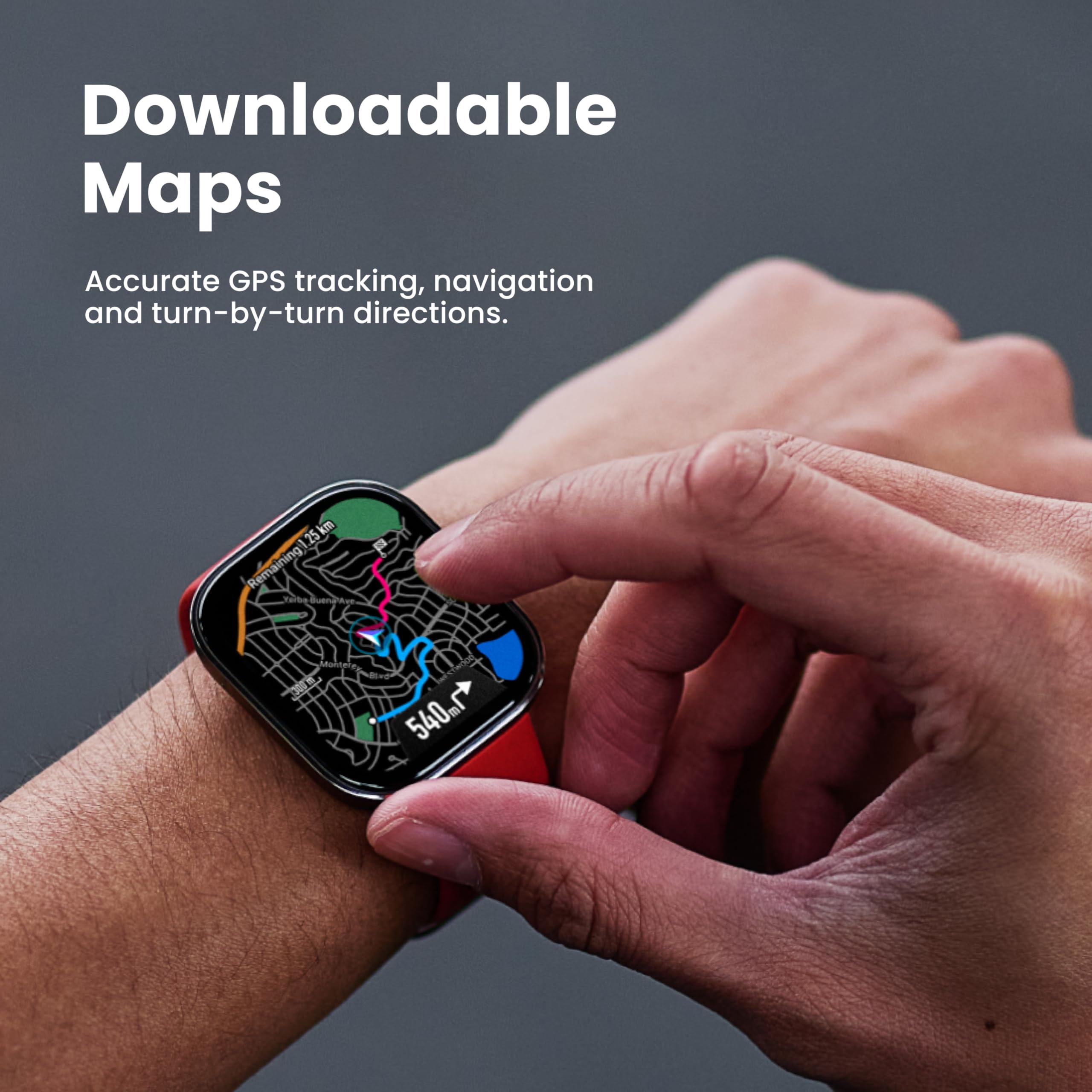 Amazfit Bip 6 Smart Watch 46mm, 14 Day Battery, 1.97" AMOLED Display, GPS & Free Maps, AI, Bluetooth Call & Text, Health, Fitness & Sleep Tracker, 140+ Workout Modes, 5 ATM Water-Resistance, Charcoal