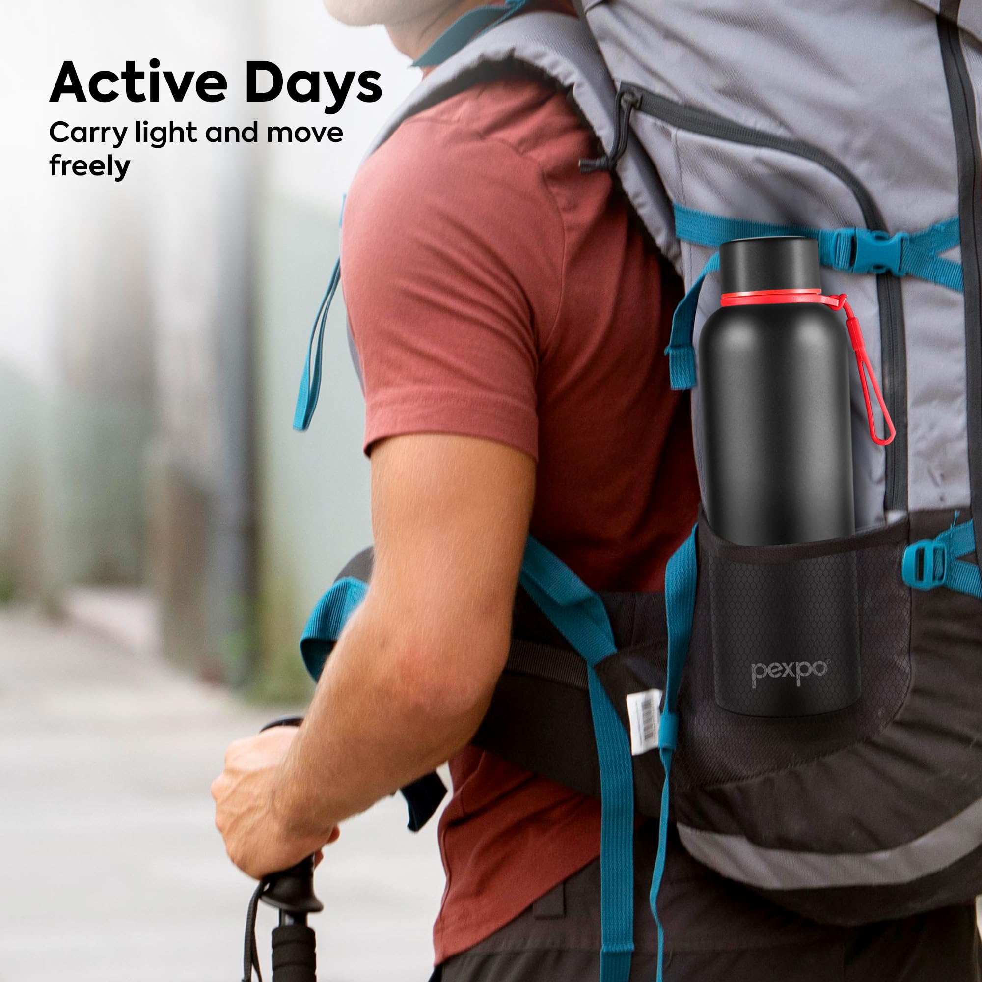 Pexpo Bravo 1000 ISI Certified Stainless Steel Water Bottle - 980ml | Double Wall Vacuum Insulated Flask | Hot & Cold Thermos | Leakproof | Ideal for Home, Office, Gym, Outings - Military Green
