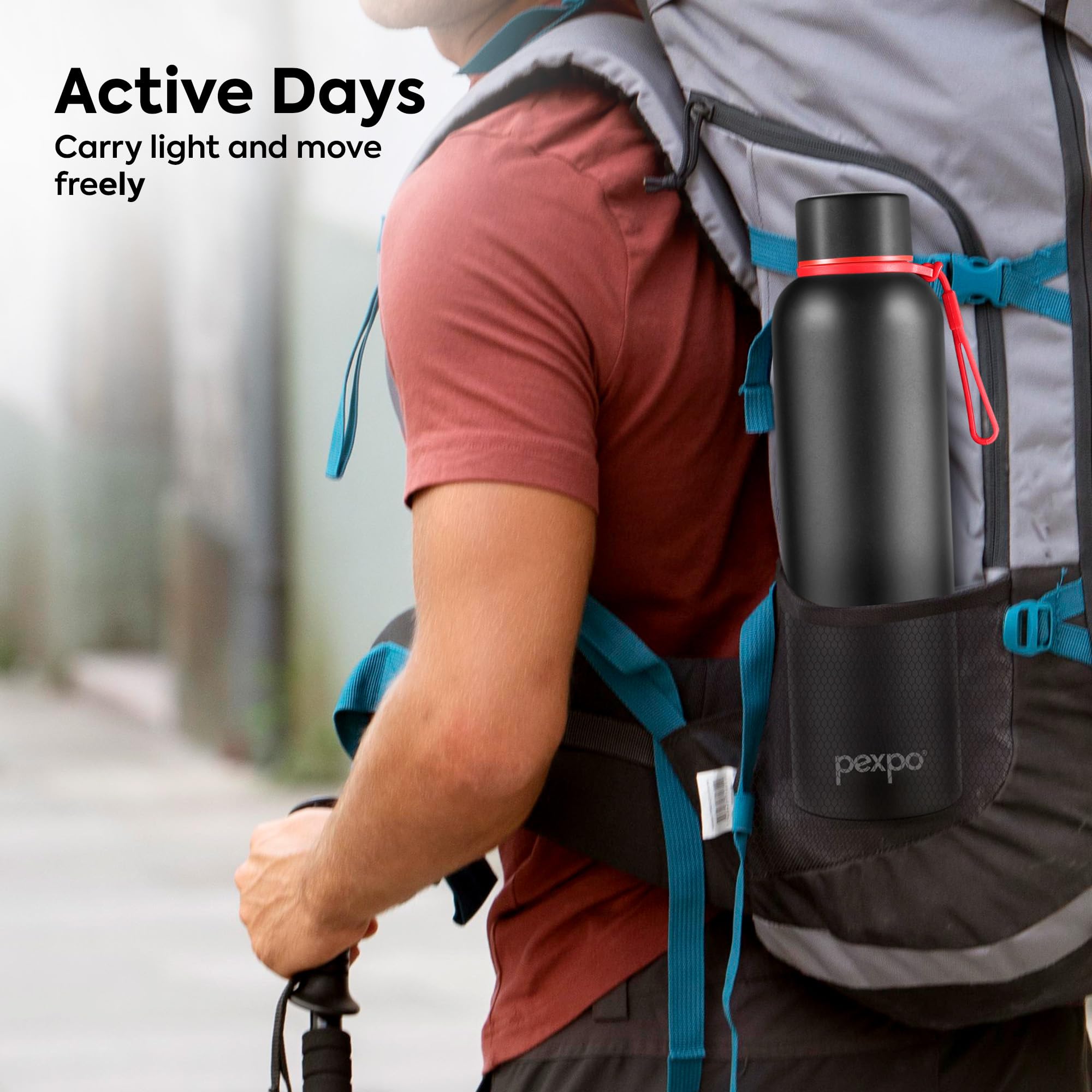 Pexpo Bravo 1000 ISI Certified Stainless Steel Water Bottle - 980ml | Double Wall Vacuum Insulated Flask | Hot & Cold Thermos | Leakproof | Ideal for Home, Office, Gym, Outings - Military Green